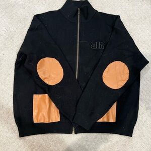 Elegant Black and Tan Women's Cardigan